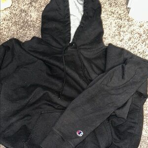 Champion Men's Black Hoodie Sweater